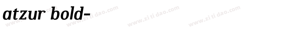 atzur bold字体转换